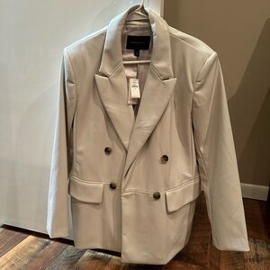 Banana Republic Vegan Leather Double Breasted Blazer - never worn, tags on!